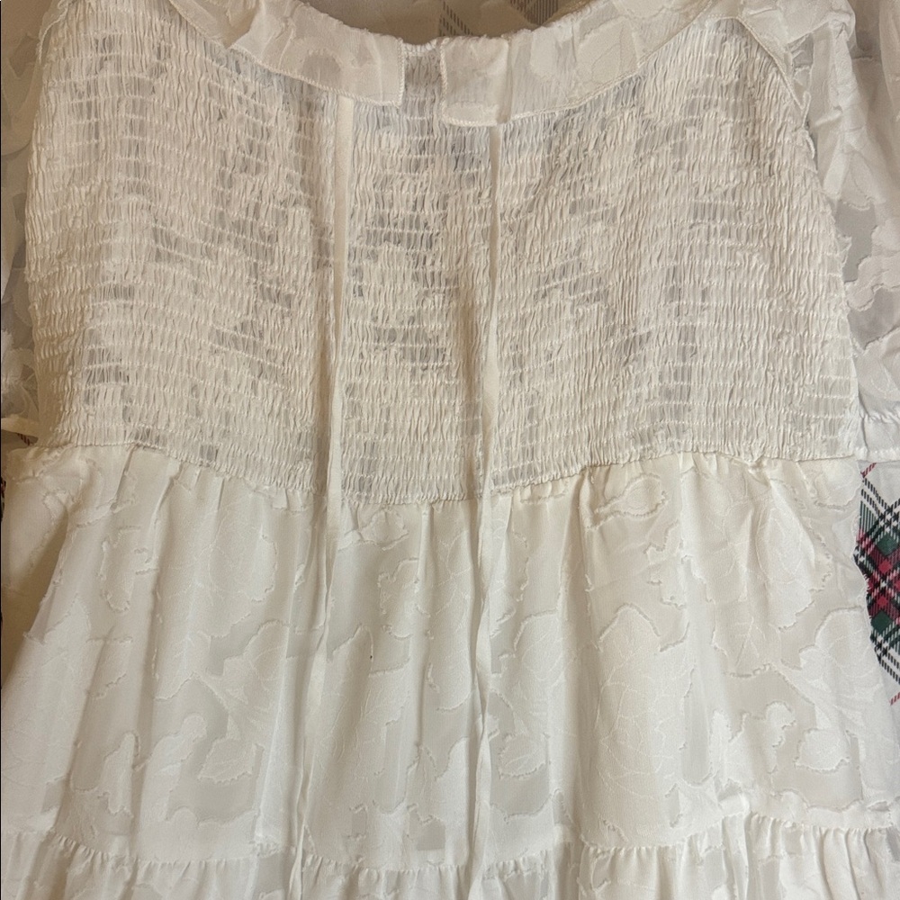 Gardenwed White Sheer Midi Dress - Picture 2 of 8